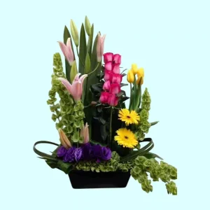 Arreglo de flores para pronta recuperación con Acapulcos rosas y gerberas