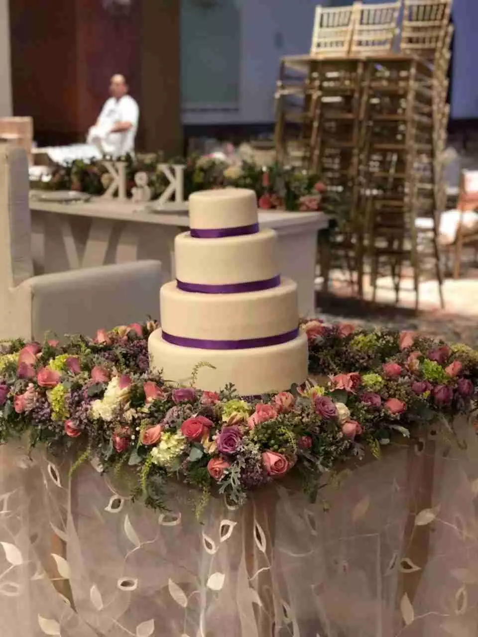 decoracion-de-pastel base de flores pastel bodas